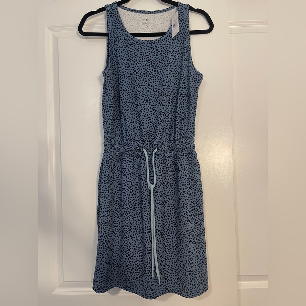 NWT Lou & Grey Leopard Print Luvstretch Pocket Tank Dress XS